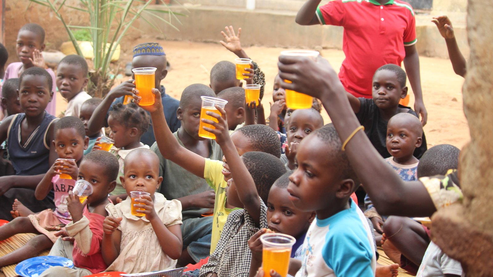 Children celebrating together